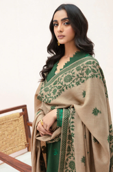 Sapphire - Winter 3PC Dhanak Embroidered Suit - SS0419